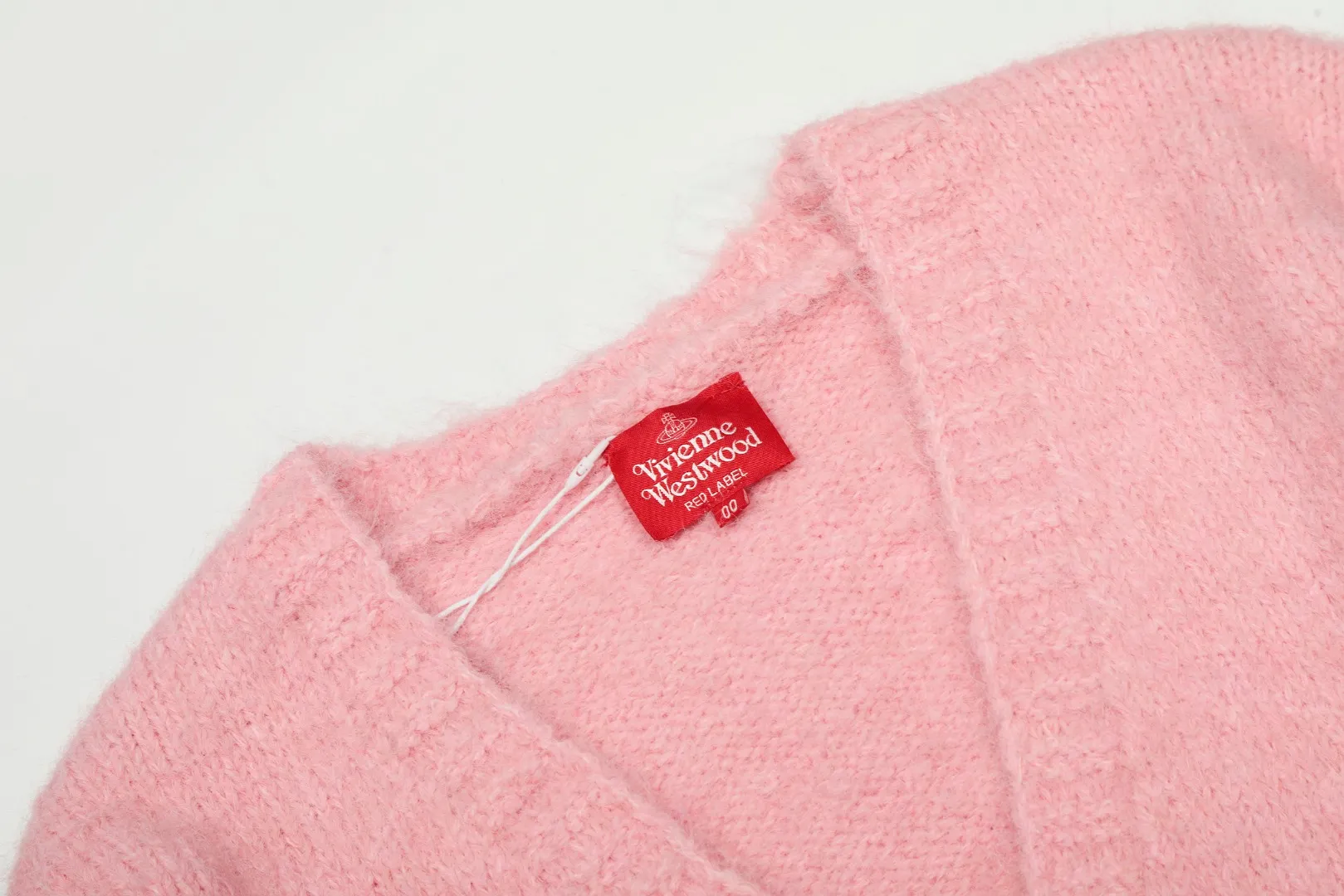 VIV top quality-Japan limited edition" vivienne west wood 25th autumn and winter new three-color wool embroidered cardigan Color: Gray Pink Blue Size: S M L
